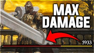 Elden Ring  MAX Damage GREATSWORD Build How to Make [upl. by Alyekahs451]