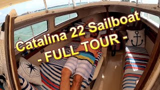 Catalina 22 Sailboat Full Tour [upl. by Rankin]