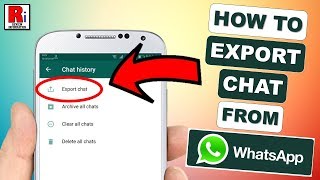 HOW TO EXPORT CHAT FROM WHATSAPP [upl. by Isied]