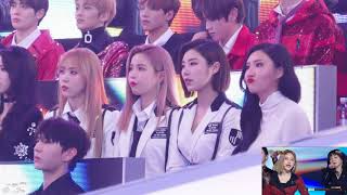 171231 MBC 가요대제전 Mamamoo reaction to Red Velvet quotPeekABooquot full 직캠 [upl. by Eirena]