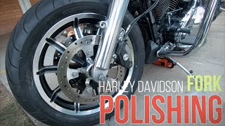 Harley Fork Pitting Easy Fix [upl. by Kissie]