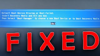 Fix Default Boot Device Missing or Boot Failed in Lenovo [upl. by Judie]