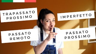 ITALIAN PAST TENSES EXPLAINED Passato Prossimo Imperfetto Trapassato Prossimo and Passato Remoto [upl. by Ahsiekit]