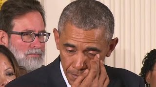 President Obama cries during gun violence speech [upl. by Cammy202]