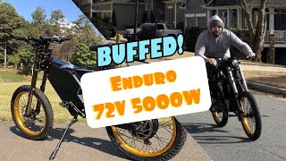 Enduro 72V 5000W Stealth Bomber Ebike Electric Bike Overview and Ride Aong [upl. by Webster785]