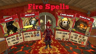 Wizard101 All Fire Spells Level 1160 2023 [upl. by Oitaroh]