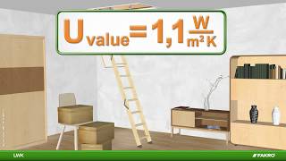 FAKRO loft ladders  LWK loft ladder [upl. by Yenitsed492]