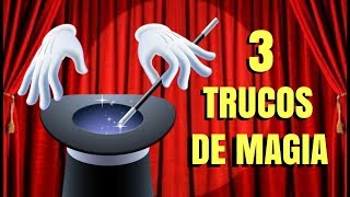 3 TRUCOS de MAGIA faciles de hacer [upl. by Cristobal613]