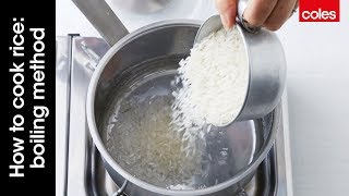 How to cook rice boiling method [upl. by Ahsilla]