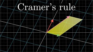 Cramers rule explained geometrically  Chapter 12 Essence of linear algebra [upl. by Saudra]