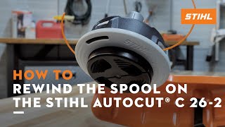 How to Rewind the Spool on the STIHL AutoCut® C 262  STIHL Tutorial [upl. by Noonan]