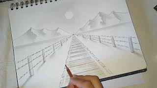 Punto de fuga Dibujo fácil How to draw one point perspective [upl. by Fernandina]