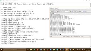 L2TPIPSec VPN Remote Access on Cisco Router  Full Video [upl. by Candy72]