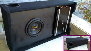 How to Make Underseat Downfiring Subwoofer BoxMounted Amp [upl. by Enayd797]