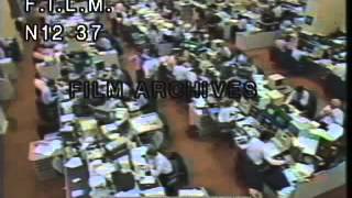 1987 Stock Market Crash stock footage  archival footage [upl. by Nwahs]