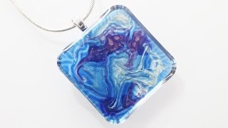 Resin Jewelry Tutorial Using Pebeo Paints  Mixed Media [upl. by Imogen]