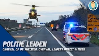 POLITIE LEIDEN  ONGEVAL OP DE SNELWEG  OVERVAL  LEIDENS ONTZET amp MEER [upl. by Anahcra]