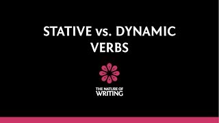 Stative and Dynamic Verbs  Parts of Speech [upl. by Ollehcram]