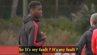 Pogba and Mourinho Argument With Subtitles [upl. by Leveridge370]