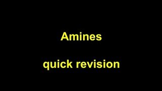 Quick Revision  Amines [upl. by Merat66]