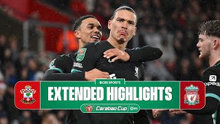 Southampton vs Liverpool Extended Highlights  Carabao Cup  CBS Sports Golazo [upl. by Cchaddie]