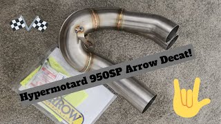 Ducati Hypermotard 950 SP Arrow Decat Exhaust Before amp After [upl. by Esened151]