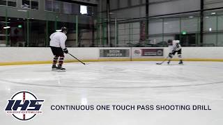 Shooting Hockey Drill  Continuous One Touch Pass [upl. by Enyledam]