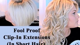 Easiest Way To Blend Extensions In Short Hair [upl. by Nonaihr]