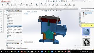 How to deisgn Non return Valve in Solidworks [upl. by Cromwell]