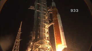 SLS Block 1 Artemis I Isolated Launch Views 4K [upl. by Gudrun]