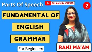 Parts of Speech  Fundamentals of English Grammar  Basic English Grammar  Part2  Rani Mam [upl. by Loralee518]