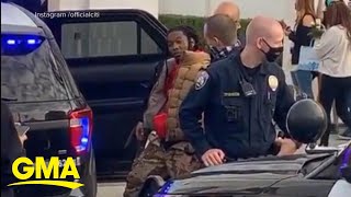 Rapper Offset detained by police  GMA [upl. by Aitam]