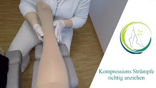 Kompressions Strümpfe richtig anziehen podologinandrea [upl. by Enyaw]