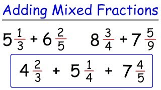 How To Add Mixed Fractions With Unlike Denominators [upl. by Ingaborg738]