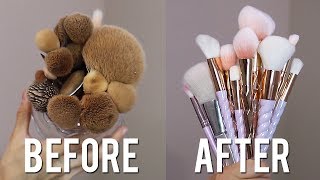 HOW TO CLEAN MAKEUP BRUSHES [upl. by Puri]