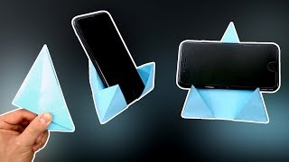 DIY  Origami Phone StandHolder 40  Vertical and Horizontal EasyOrigamiAndCrafts [upl. by Altman256]