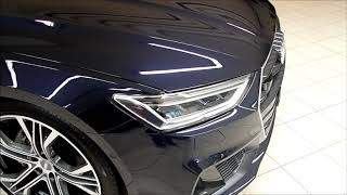 2019 Audi A7 Sportback in Firmanent blue really cool walkaround [upl. by Enoid]