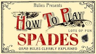 How to Play Spades with 4 people for beginners [upl. by Atinreb]