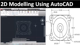 2D drawing using AutoCAD  drawing 4 [upl. by Ynnattirb]