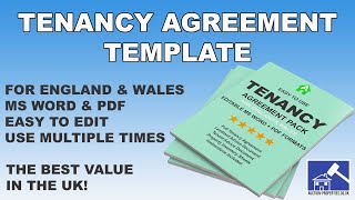 UK Tenancy Agreement Template for England and Wales Word Doc  PDF [upl. by Alyehs]