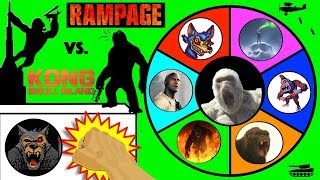 RAMPAGE vs KING KONG Slime Wheel Game  Which Ape Movie Wins [upl. by Ohs983]