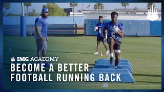 3 Football Drills to Become a Better Running Back [upl. by Ahsyad947]