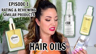 EPISODE 1 RATING amp REVIEWING SIMILAR HAIR OILS  GISOU VERB amp THE OUAI [upl. by Dwight]