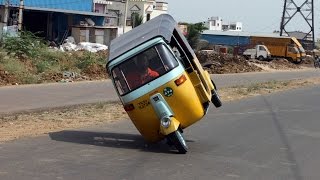 Man Breaks Record For AutoRickshaw Wheelie [upl. by Oneil]