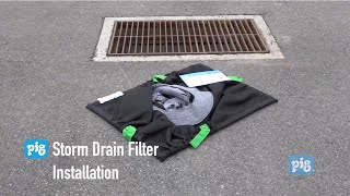 How To Install  PIG Storm Drain Filter  New Pig [upl. by Ahsemac]