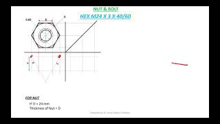 ASSEMBLY DRAWING  NUT BOLT amp STUD [upl. by Akina]