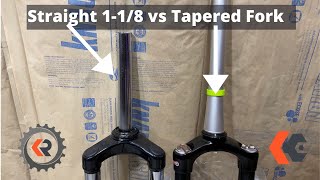 Tapered Bicycle Fork vs Straight 118 Steerer fork  How to Identify [upl. by Llednahc672]