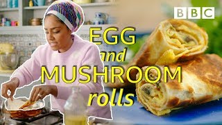 Nadiyas 5 minute crispy egg rolls  BBC [upl. by Tlevesoor]