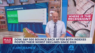 Were in a recessionless recession says Jim Cramer [upl. by Asylla]