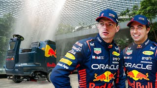 Formula 1 Drivers Vs Cleaning Machines in Singapore 🫧🇸🇬 F1 [upl. by Terena]